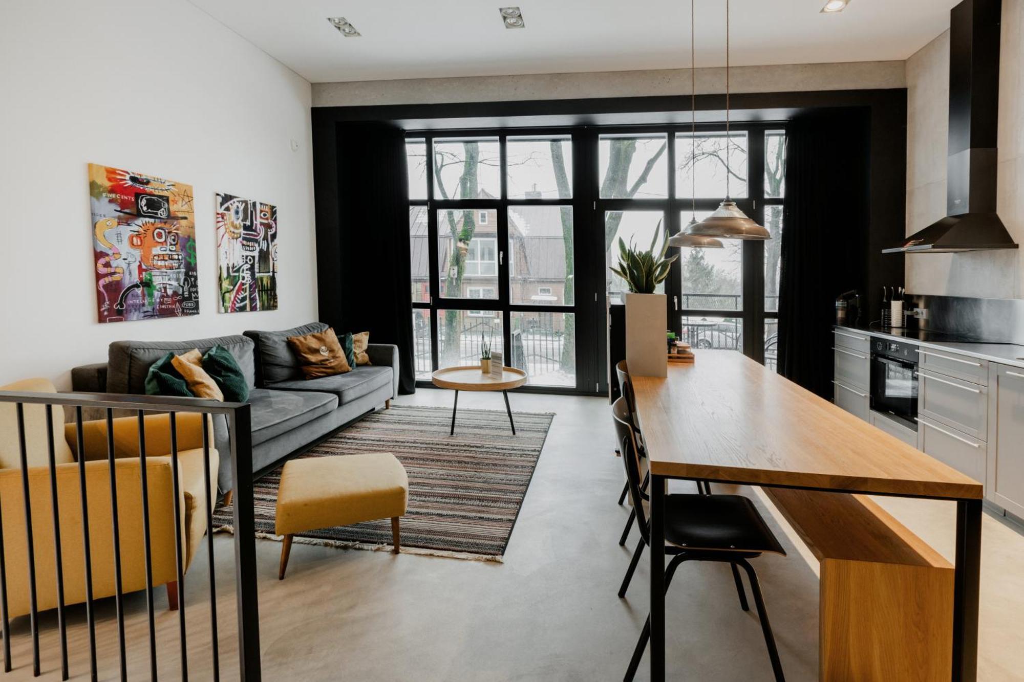 Modern And Spacious Loft Type Apartment 8 With Free Private Parking By "Owl Jazz Apartments" Каунас Екстериор снимка